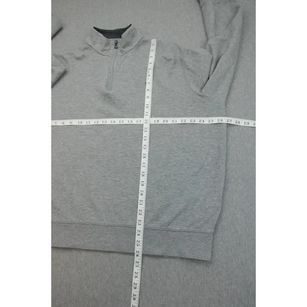 Polo Ralph Lauren Sweatshirt Mens XL Gray Cotton Blend 1/4 Zip Mock‎ Neck